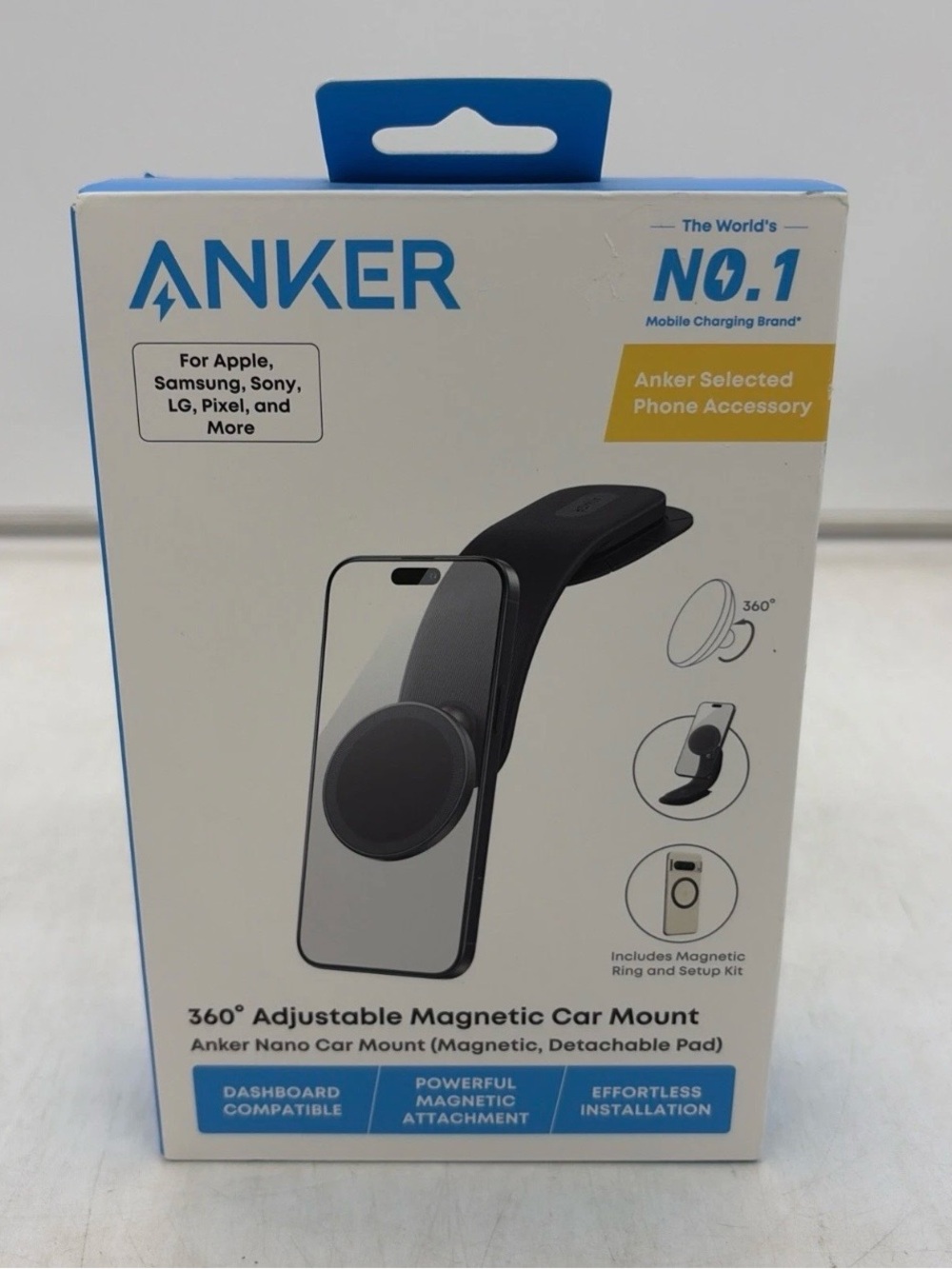 Anker 360° Adjustable Magnetic Car Mount - Black